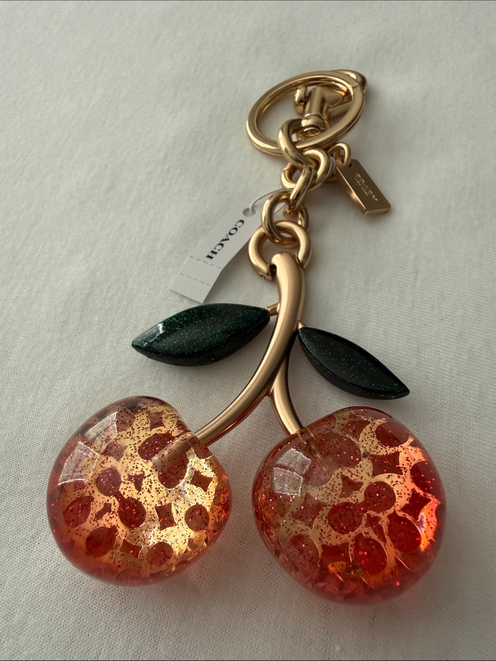 Coach Keychain Cherry Charm